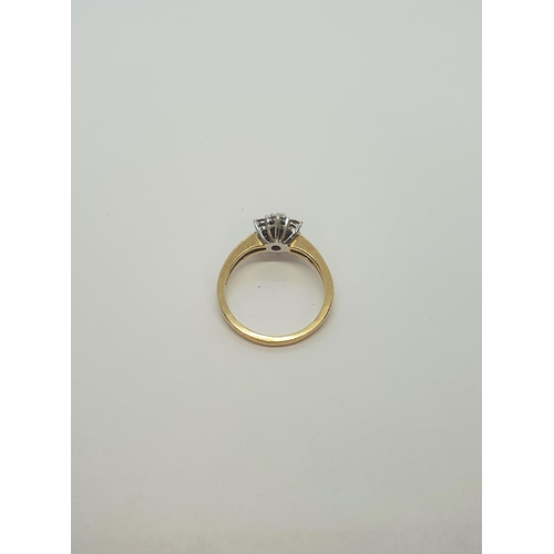 178 - A Diamond Cluster Ring claw-set seven brilliant-cut stones in 18ct gold, ring size L, approx 3.40gms