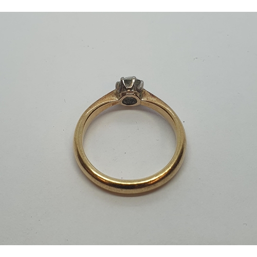 192 - A Diamond single stone Ring claw-set old-cut stone, marks indistinct, ring size O, approx 4.70gms