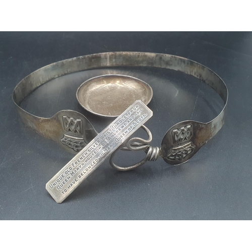 104 - A white metal Girdle with attached label inscribed 