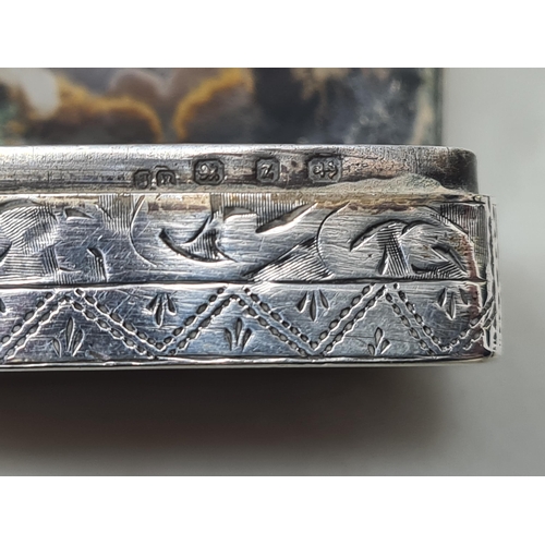 136 - A Victorian silver Trinket Box scroll engraved with vacant shield cartouche, Birmingham 1899, a Matc... 