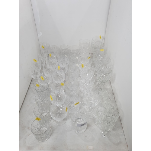 350 - A quantity of cut-glass Drinking Glasses (R5)