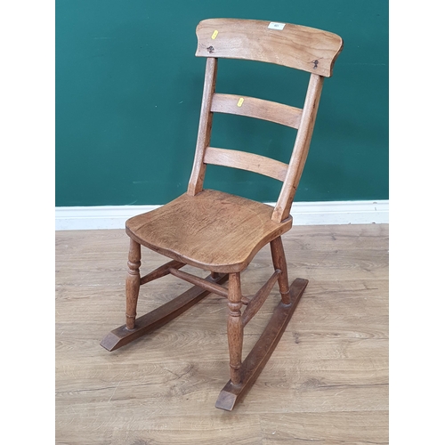 401 - A country bar-back Rocking Chair. (R4).