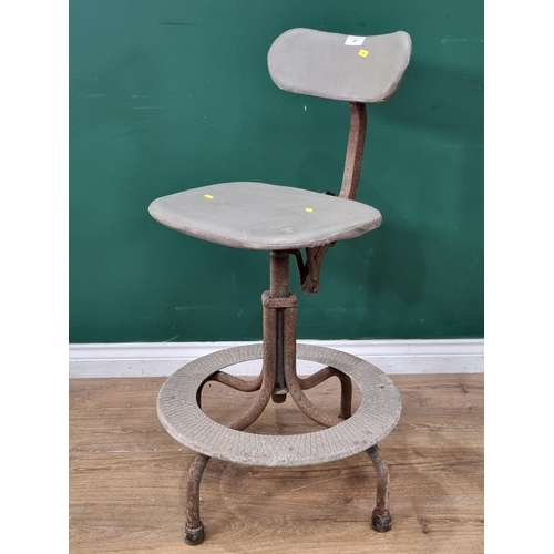 47 - A Dare Inglis Products 1964 Industrial Machinists/Factory Chair, 3ft 2