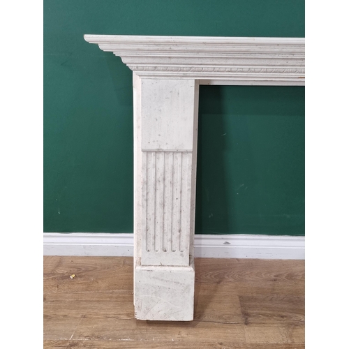 586 - A modern white painted Fire Surround, 2ft 11