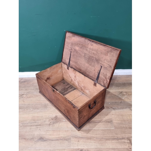 607 - An antique oak and elm Blanket Box, 1ft 2in H x 2ft 9in W x 1ft 6in Deep, A/F, (R6)