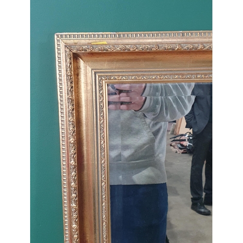 670 - A gilt framed Wall Mirror with bevelled plate, 4ft 4 1/2in x 3ft 4 1/2in