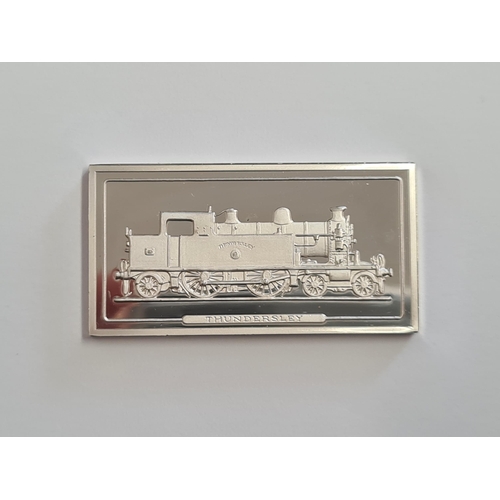 98 - A Set of fifty Silver Medallions depicting Great British Locomotives, London 1978, in case