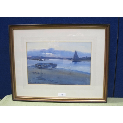 519 - CARLETON GRANT RBA Bembridge, Isle of Wight, signed and date (18)97, watercolour, 10 1/2 x 15 in