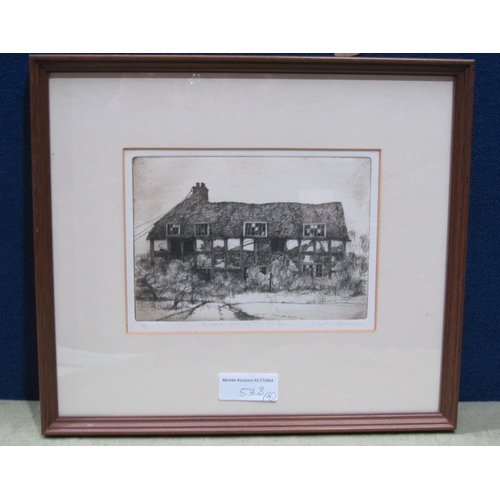 538 - RONALD MOORE. Aston Factories, 1962, signed, oil on paper, 6 1/2 x 9 1/2 in; a watercolour by Martin... 