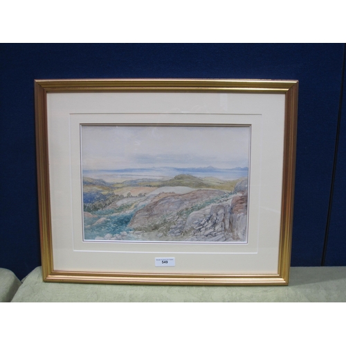 549 - HENRY HARRIS LINES. Point of Mochras-Cadogan Bay, signed, watercolour over pencil outline, 10 1/4 x ... 