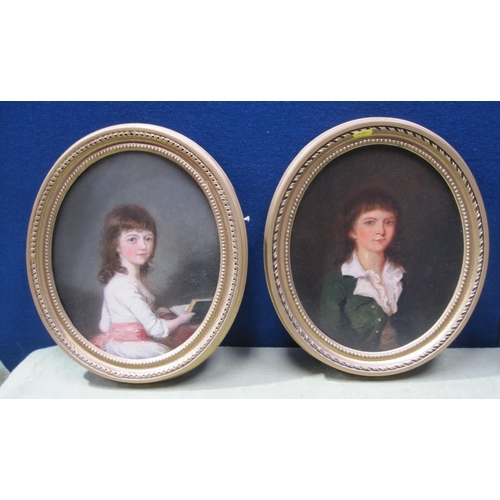 561 - FOLLOWER OF WILLIAM REDMORE BIGG ARA. Portraits of Mary and Peter Blackburn, as children, both half-... 