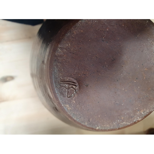 61 - A Wenford pottery Jug incised Wenford 1970, 6in, impressed mark, a Bernard Leach Bowl and Vase, 8in,... 