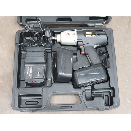 663 - A Sealey Power Tools Cordless Impact Wrench 19. 2V Model: CP3002.V2 (Please Note - two metal Fitting... 