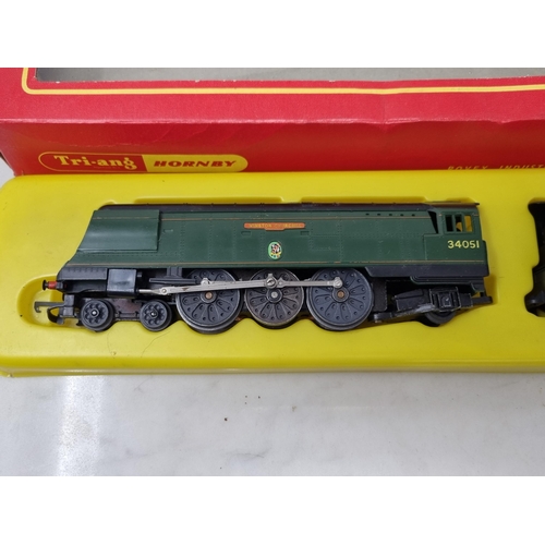 1067 - A boxed Triang Hornby 00 gauge 'Winston Churchill' Locomotive (box missing end flap)