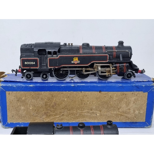 1074 - A boxed Hornby Dublo EDL17 0-6-2T in BR black livery, a boxed EDL18 2-6-4T (box poor condition) and ... 