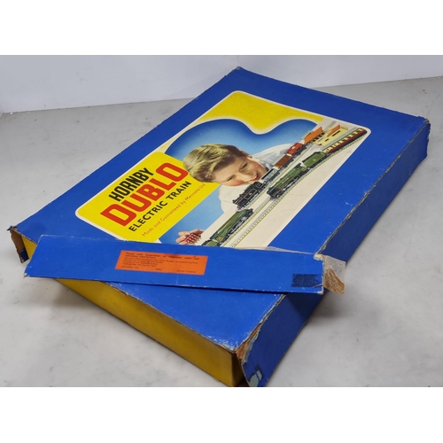 1082 - A boxed Hornby Dublo EDP14 2-6-4T Passenger Set, box lid A/F, contents VG-Ex