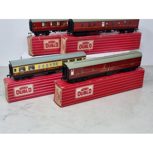 1086 - Six boxed Hornby Dublo Coaches including 4047 W.R. Composite Restaurant Car 4050 W.R. Corridor Coach... 