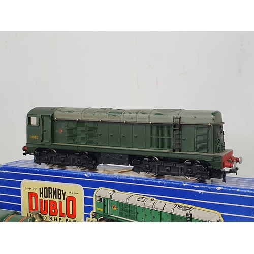 1095 - A boxed Hornby Dublo L30 B0-Bo diesel Locomotive converted to 2-rail, model G, box VG, an unboxed 2-... 