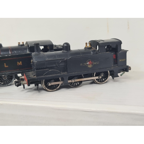 1100 - Two unboxed Hornby Dublo 2-rail 0-6-0T Locomotives, an unboxed 2-rail 'Crepello' (one bogie loose an... 