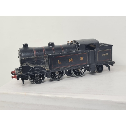 1100 - Two unboxed Hornby Dublo 2-rail 0-6-0T Locomotives, an unboxed 2-rail 'Crepello' (one bogie loose an... 