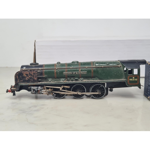 1101 - Four Hornby Dublo 3-rail Locomotives including Co-Co diesel, 0-6-2T in BR black livery, A4 'Sir Nige... 