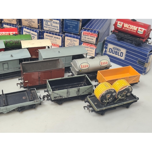 1105 - Twenty seven boxed Hornby Dublo 3-rail Wagons (some boxes missing flaps), a boxed 2-rail 4645 Low-si... 