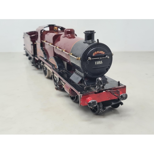 1114 - An unboxed Hornby 0 gauge clockwork 4-4-0 Midland Compound Locomotive and Tender