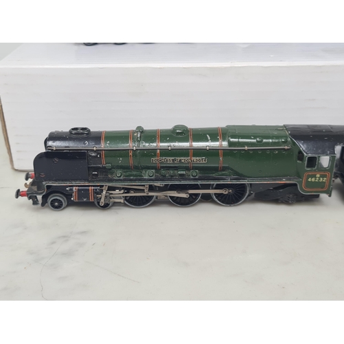 1115 - Three unboxed Hornby Dublo 3-rail Locomotives including A4 'Sir Nigel Gresley' (tender coal A/F), A4... 