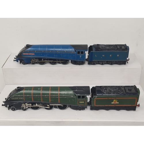 1116 - Three unboxed Hornby Dublo 3-rail Locomotives including A4 'Sir Nigel Gresley', A4 'Silver King' and... 