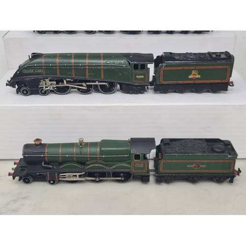 1116 - Three unboxed Hornby Dublo 3-rail Locomotives including A4 'Sir Nigel Gresley', A4 'Silver King' and... 