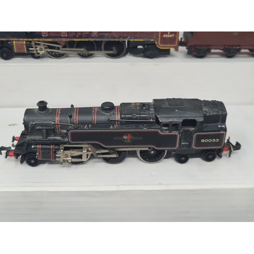 1117 - Four unboxed Hornby Dublo 2-rail Locomotives including 'City of Liverpool', 2-6-4T, and two 0-6-0 di... 