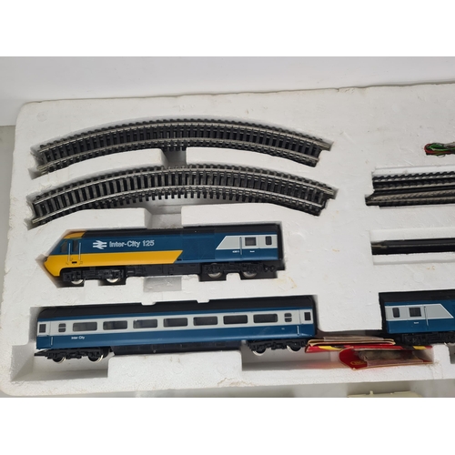 1120 - A Hornby 00 gauge Intercity 125 Set (lacking outer packaging), an unboxed Triang Co-Co diesel Locomo... 