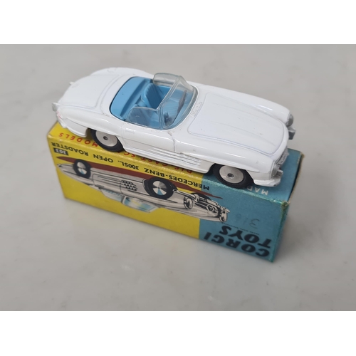 1156 - A boxed Corgi Toys No.303 Mercedes-Benz 300SL Open Roadster, Nr M, box Ex