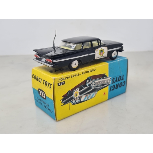 1160 - A boxed Corgi Toys No.223 Chevrolet 'State Patrol' Car, Nr M, box Ex