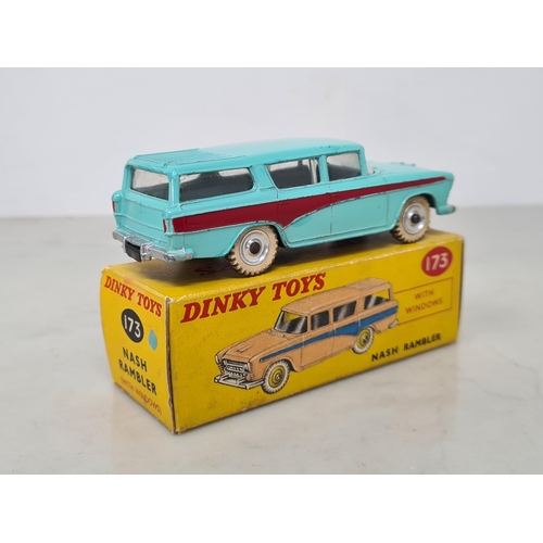 1168 - A boxed Dinky Toys No.173 turquoise with red flash Nash Rambler, Ex, box Ex plus