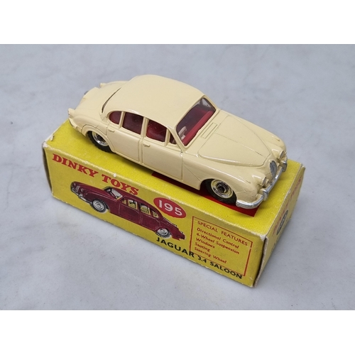 1221 - A boxed Dinky Toys No.195 cream Jaguar 3.4l, Nr M-M, box superb