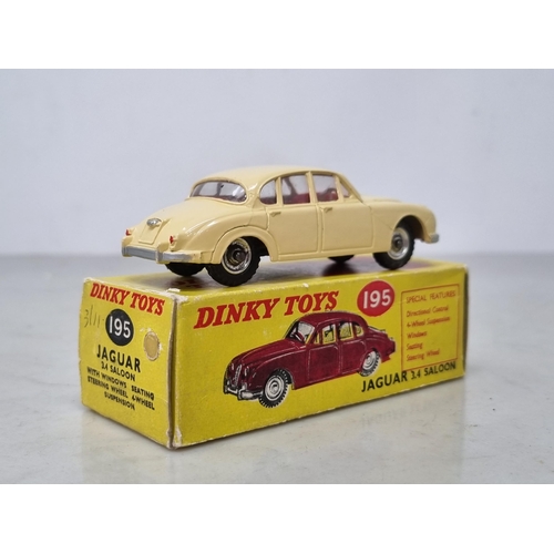 1221 - A boxed Dinky Toys No.195 cream Jaguar 3.4l, Nr M-M, box superb