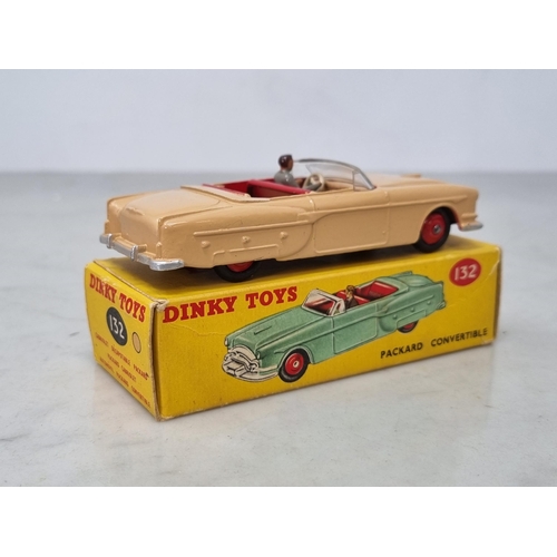 1224 - A boxed Dinky Toys No.132 tan Packard Convertible, Nr M-N. box Ex