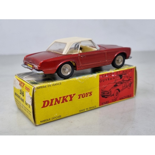 1232 - A boxed French Dinky Toys No.516 Mercedes-Benz 230SL, Nr M-M, box VG