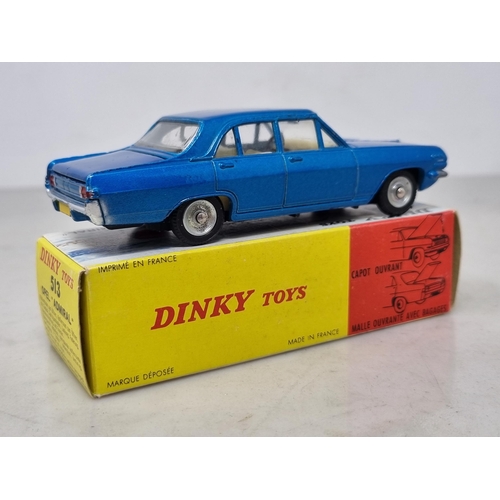 1233 - A boxed French Dinky Toys No.513 blue Opel Admiral, Nr M-M, box superb