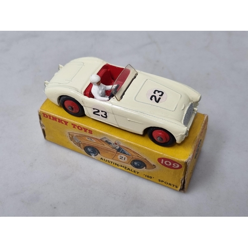 1240 - A boxed Dinky Toys No.109 cream Austin Healey '100' Sports, Nr M-M, box VG