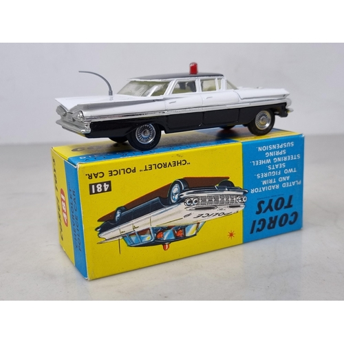 1272 - A boxed Corgi Toys No.481 Chevrolet Police Car, Nr M-M, box superb