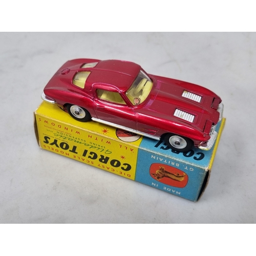 1276 - A boxed Corgi Toys No.310 Chevrolet Corvette Stingray, Nr M-M, box Ex plus