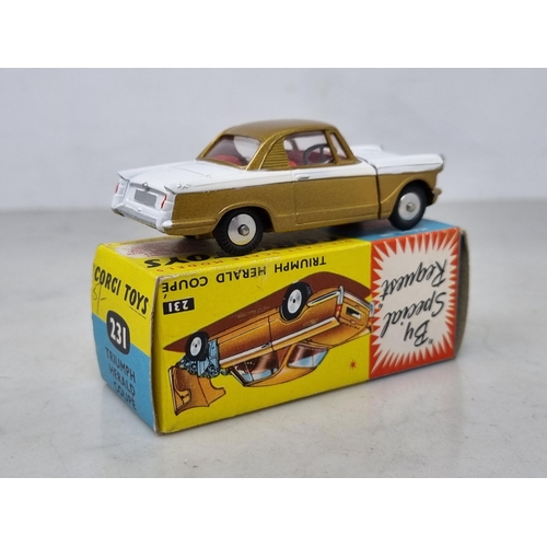 1277 - A boxed Corgi Toys No.231 Triumph Herald, Nr M-M, box superb