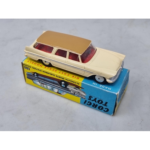 1278 - A boxed Corgi Toys No.445 Plymouth Sports Suburban, Ex-Nr M, box Ex