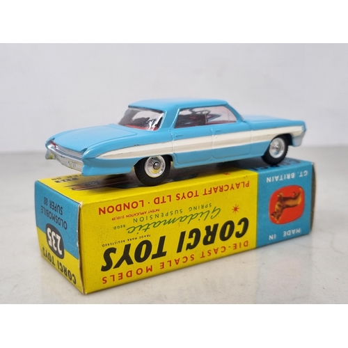 1280 - A boxed Corgi Toys No.235 Oldsmobile Super 88 with leaflet, Nr M-M, box Ex