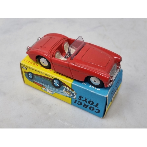 1281 - A boxed Corgi Toys No.300 red Austin-Healey Sports Car, Nr M-M, box superb