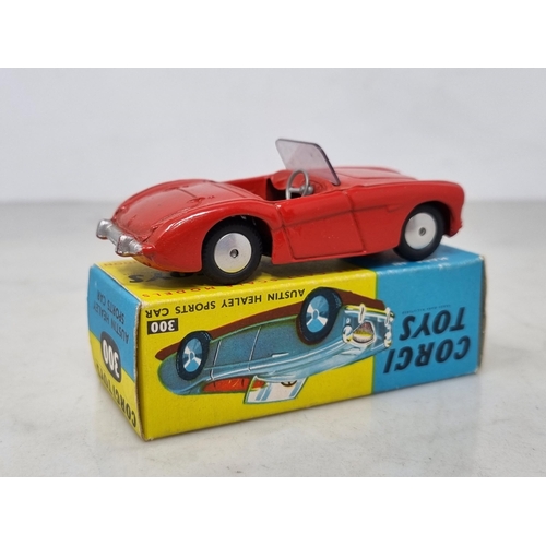 1281 - A boxed Corgi Toys No.300 red Austin-Healey Sports Car, Nr M-M, box superb