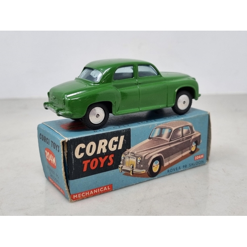 1284 - A boxed Corgi Toys No.204M green Rover 90 Saloon, Nr M-M, box Ex