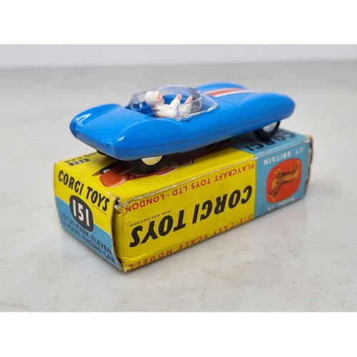 1290 - A boxed Dinky Toys No.151A Lotus Eleven in box with over sticker, Nr M-M, box Ex